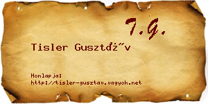 Tisler Gusztáv névjegykártya