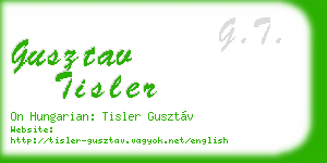 gusztav tisler business card
