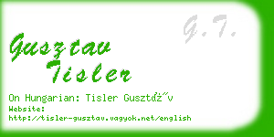 gusztav tisler business card